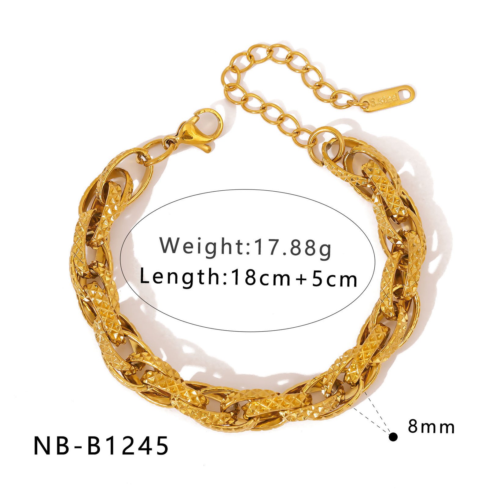Stainless Steel Flower Snake Bracelet Wholesale product image