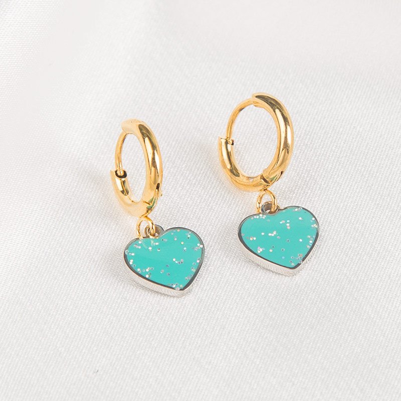 8mm Heart Nail Earrings Wholesale product image