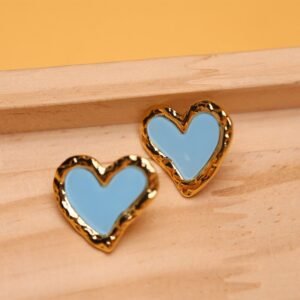 Heart Nail Enamel Earrings Wholesale product image