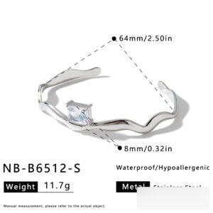 Stainless Steel CZ Geometric Bangle Style DM5030006 Wholesale product image