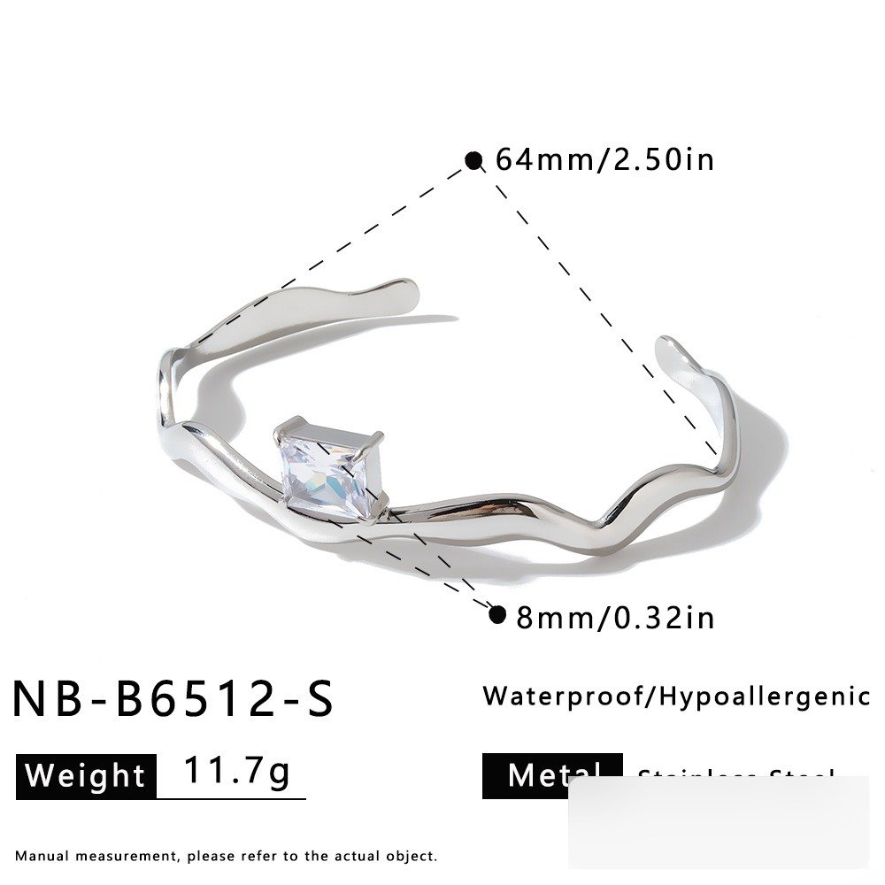 Stainless Steel CZ Geometric Bangle Style DM5030006 Wholesale product image