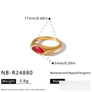 Stainless Steel CZ Geometric Minimalist Ring Style DM5030265 Wholesale product image