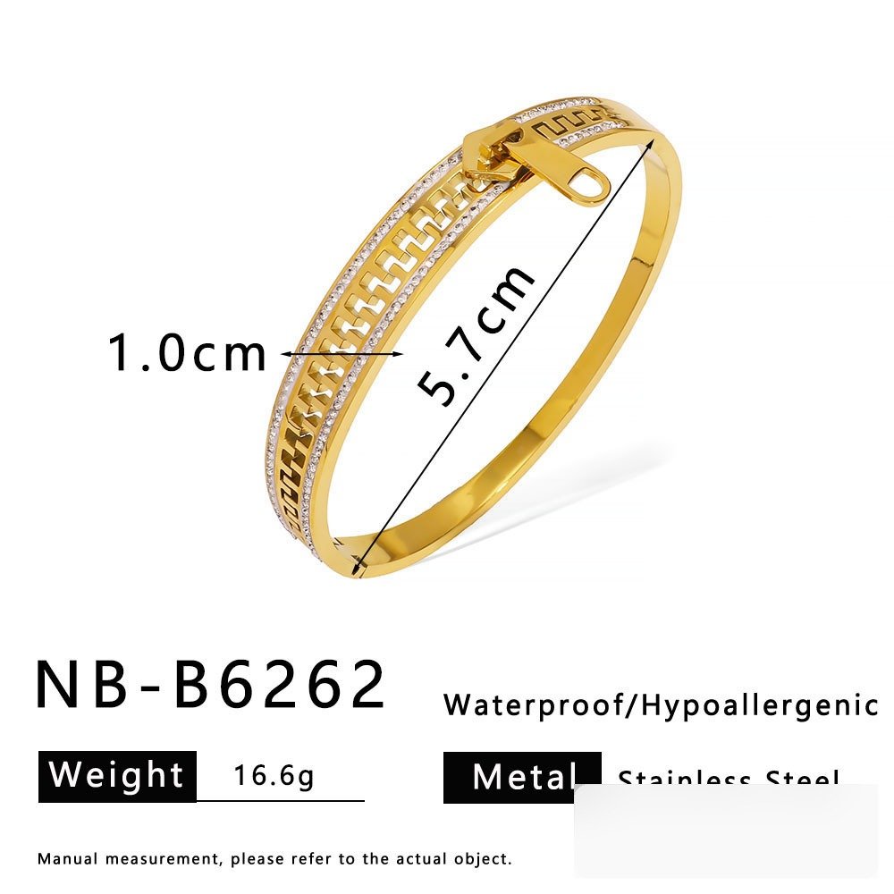 Stainless Steel Geometric Vintage Hollow Bangle Wholesale product image
