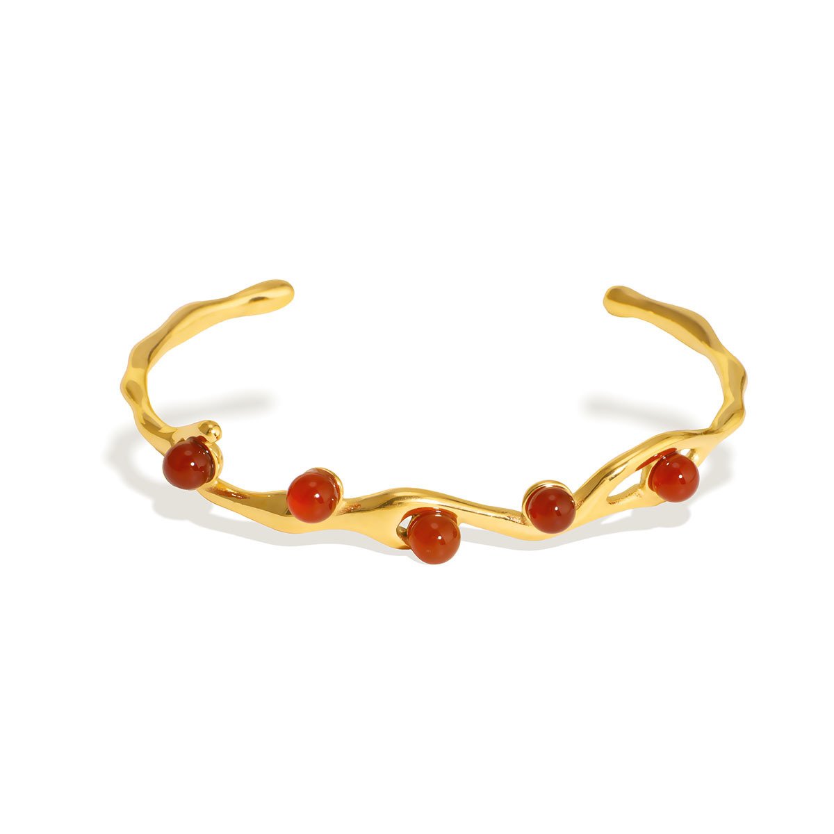 Stainless Steel Pearl Vintage Open Bangle Wholesale product image