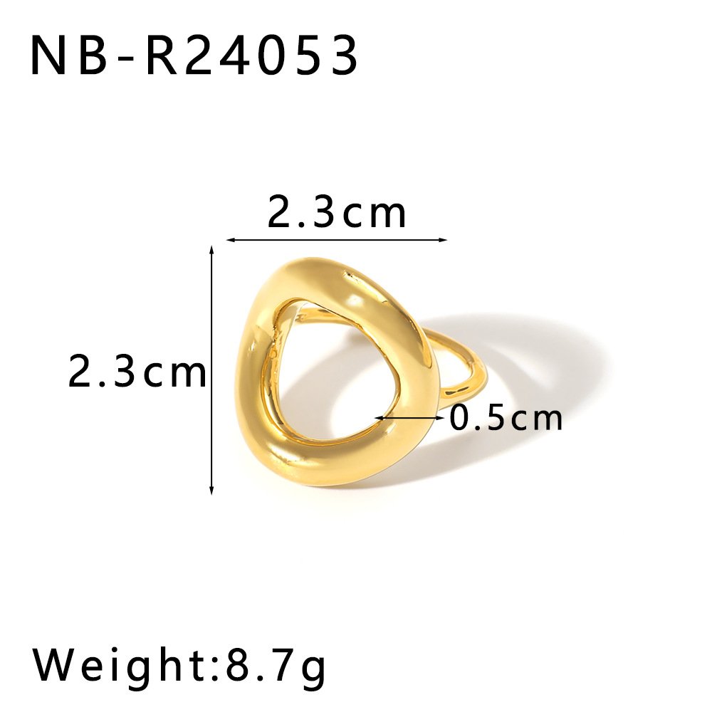Stainless Steel Hollow Open Ring Wholesale product image