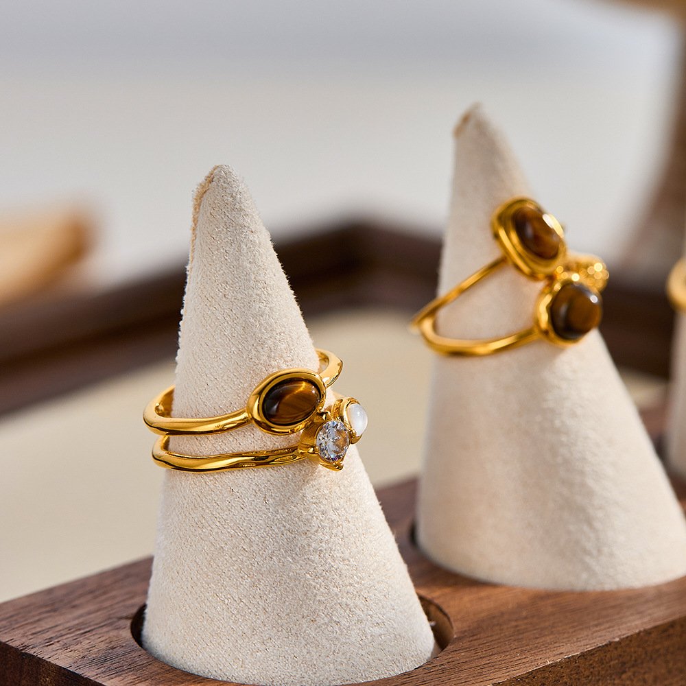 Stainless Steel CZ Vintage Ring Wholesale product image