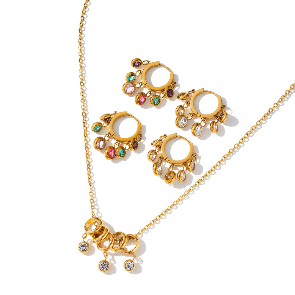 Stainless Steel CZ Minimalist Jewelry Necklace Wholesale product image