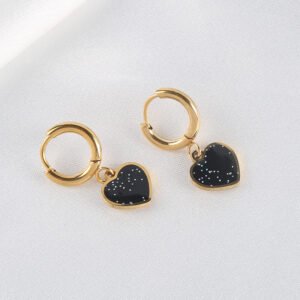 8mm Heart Nail Earrings Wholesale product image