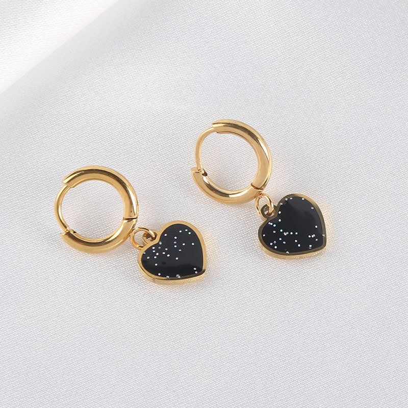 8mm Heart Nail Earrings Wholesale product image