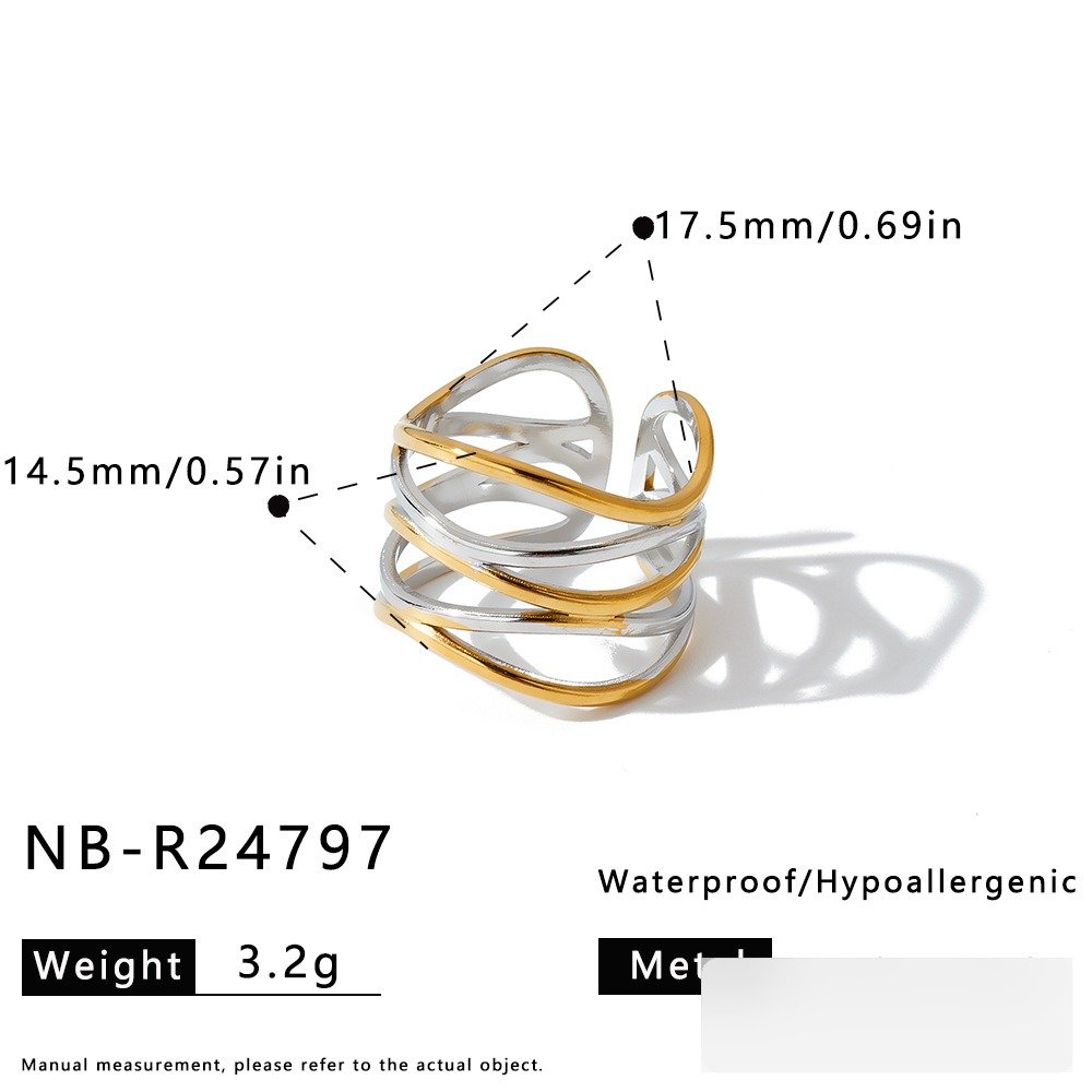 Stainless Steel Geometric Irregular Ring Wholesale product image
