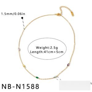 Stainless Steel CZ Geometric Jewelry Necklace Style DM5030088 Wholesale product image