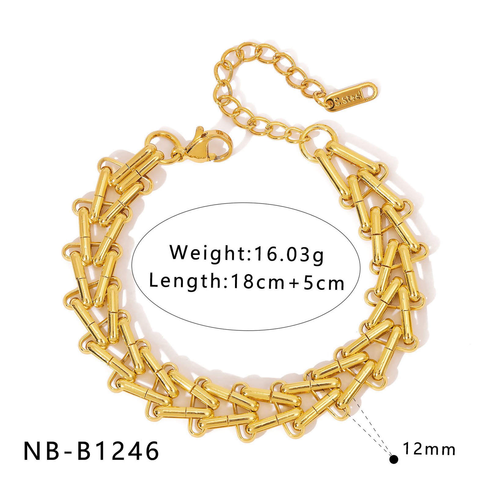 Stainless Steel Flower Snake Bracelet Wholesale product image
