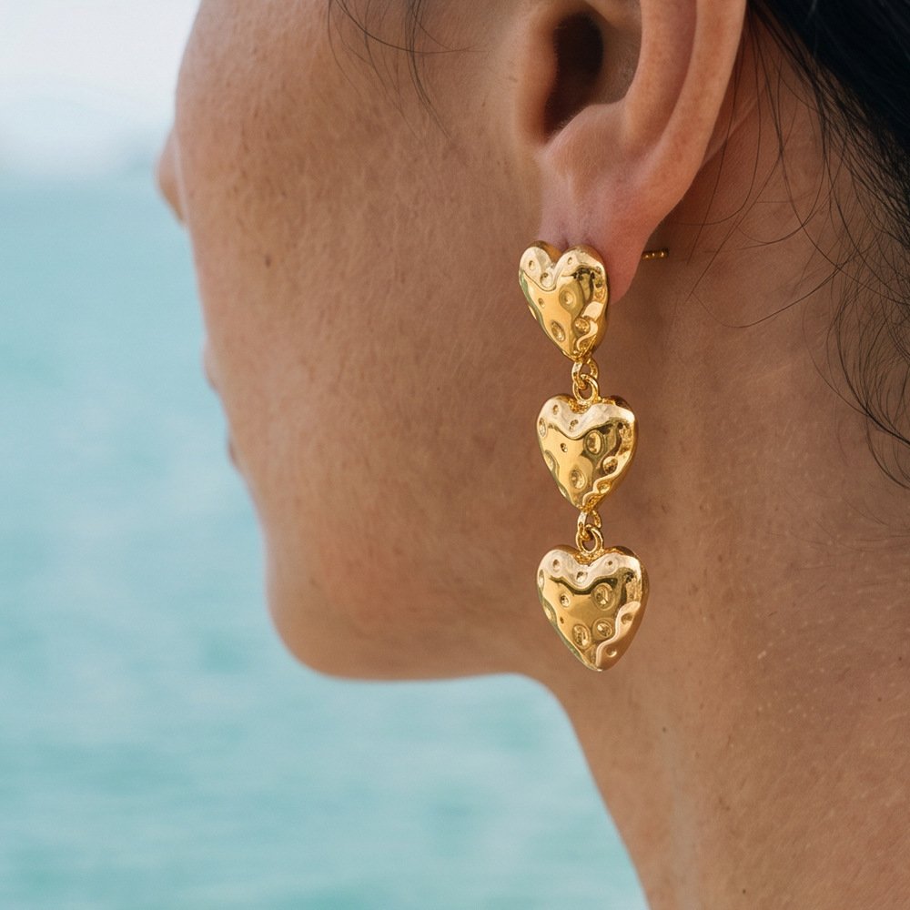 Stainless Steel Heart Minimalist Jewelry Earrings Wholesale product image