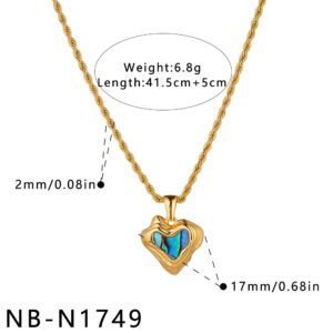Stainless Steel Shell Heart Jewelry Pendant Wholesale product image