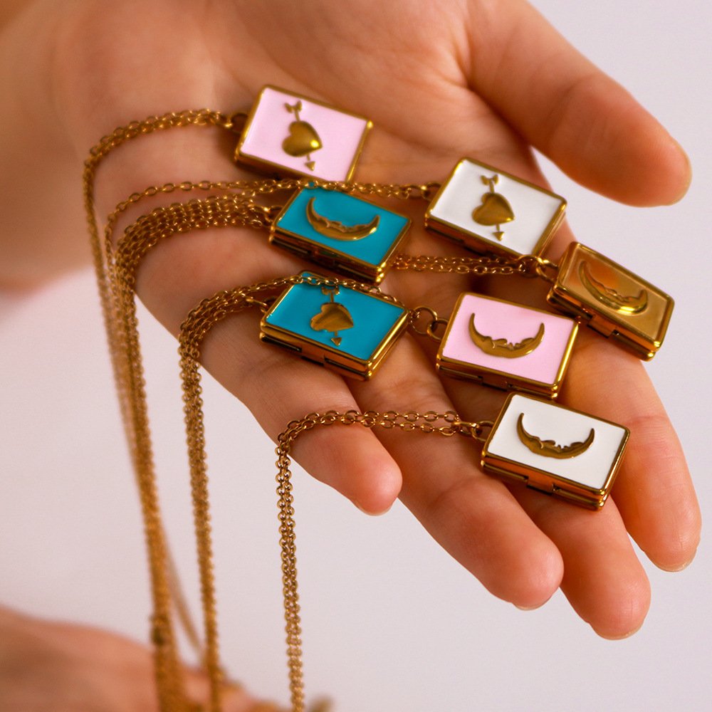 Stainless Steel Heart Enamel Jewelry Pendant Wholesale product image