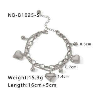 Stainless Steel Heart Jewelry Necklace Wholesale product image