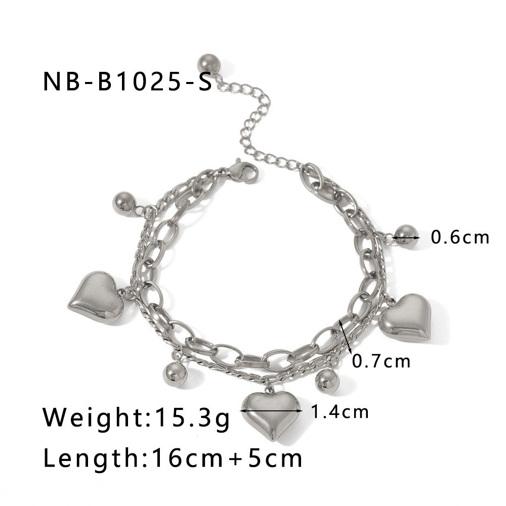 Stainless Steel Heart Jewelry Necklace Wholesale product image