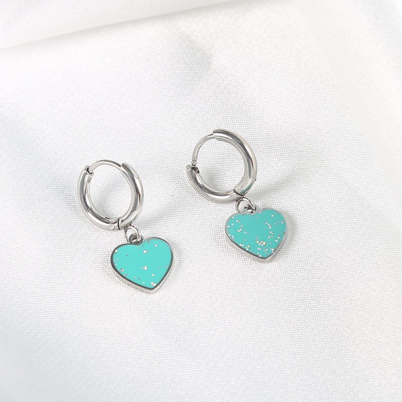 8mm Heart Nail Earrings Wholesale product image