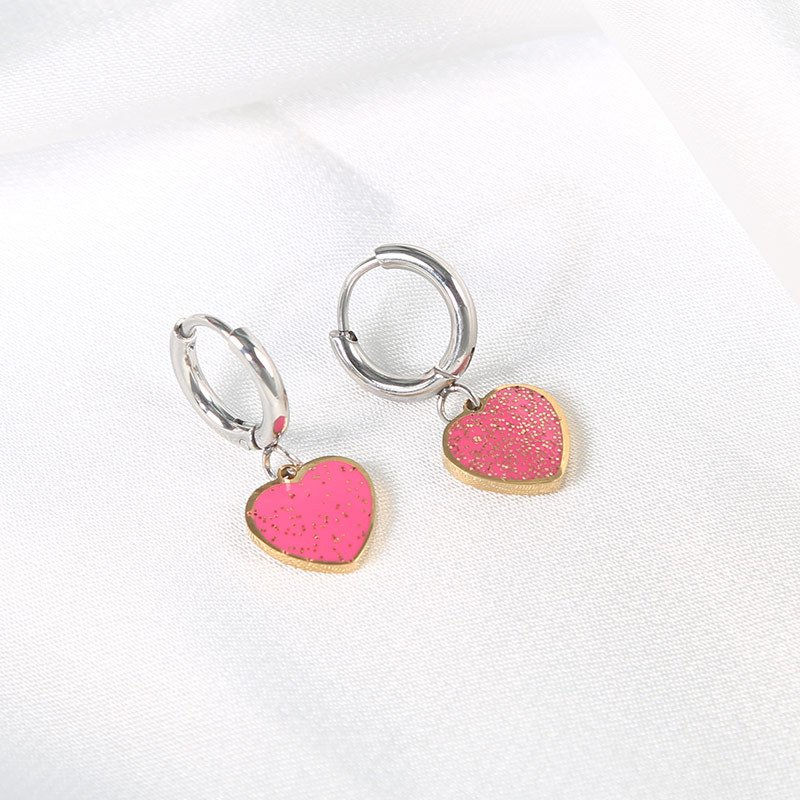 8mm Heart Nail Earrings Wholesale product image