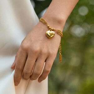 Stainless Steel Heart Minimalist Jewelry Bracelet Wholesale product image
