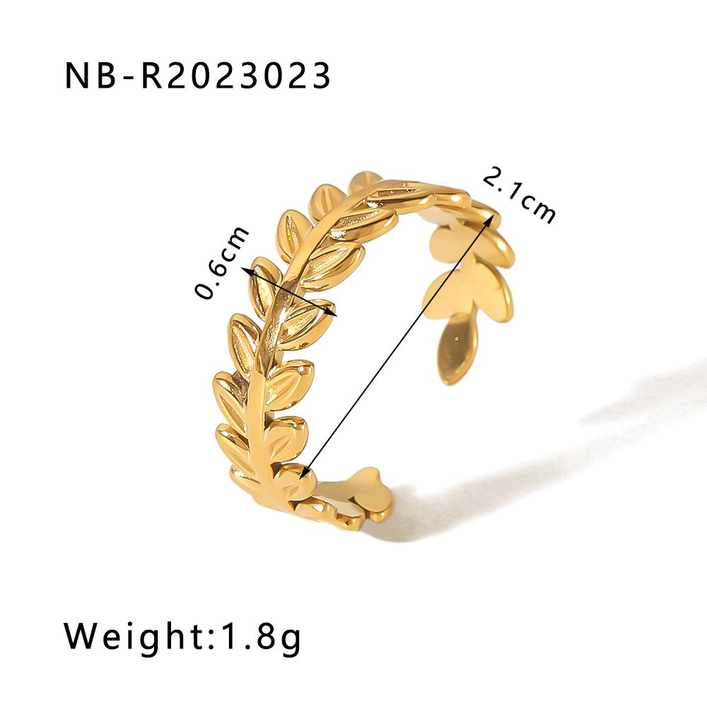 Stainless Steel Heart Geometric Minimalist Open Ring Wholesale product image