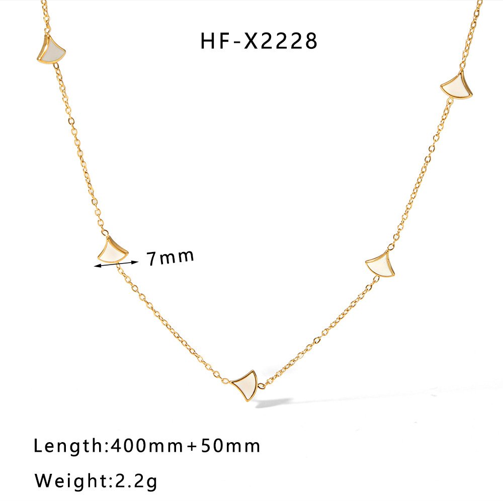 Stainless Steel Pearl Shell Heart Necklace Wholesale product image