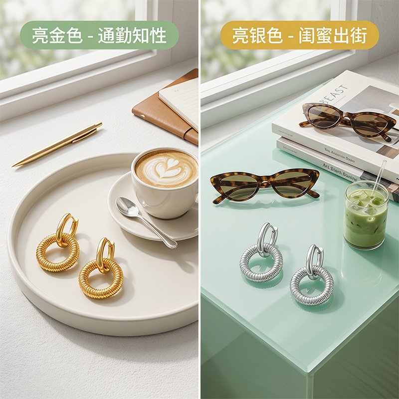 Stainless Steel Heart Earrings Style DMEH0025 Wholesale product image