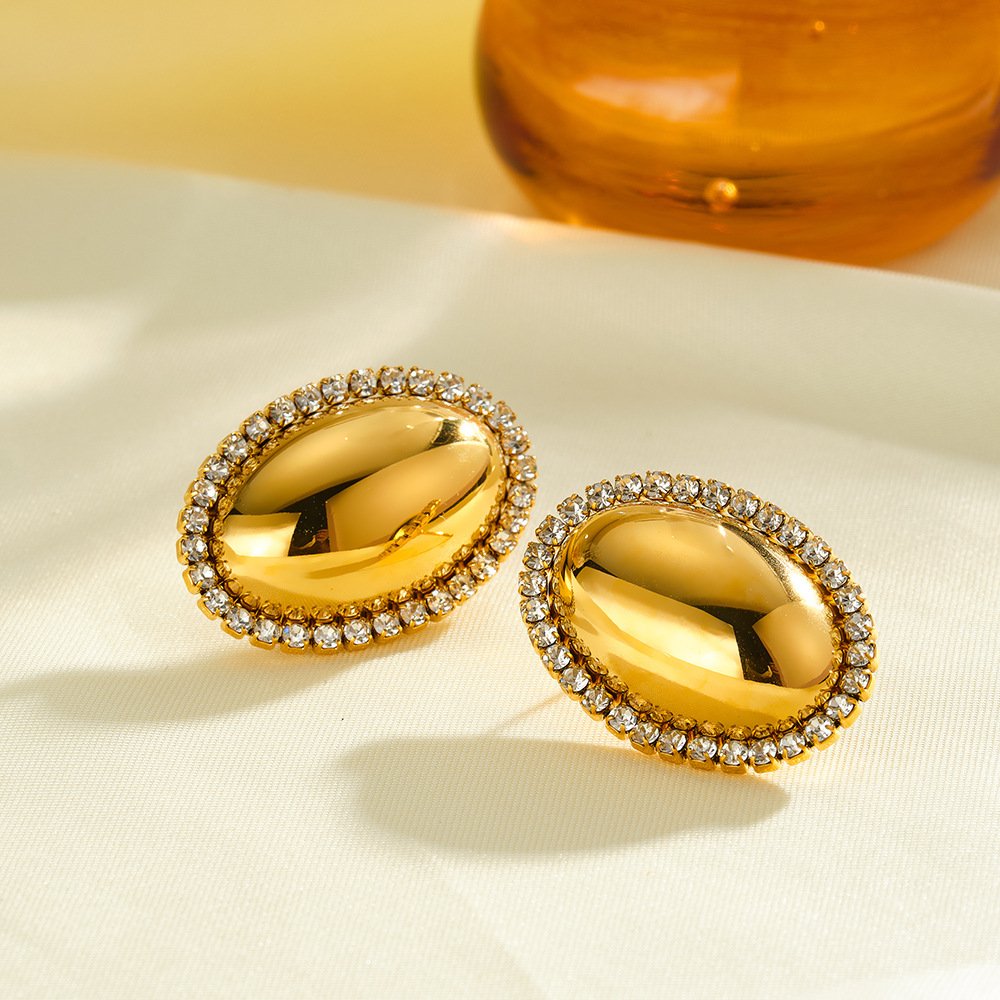 Stainless Steel CZ Minimalist Earrings Style DM5030280 Wholesale product image