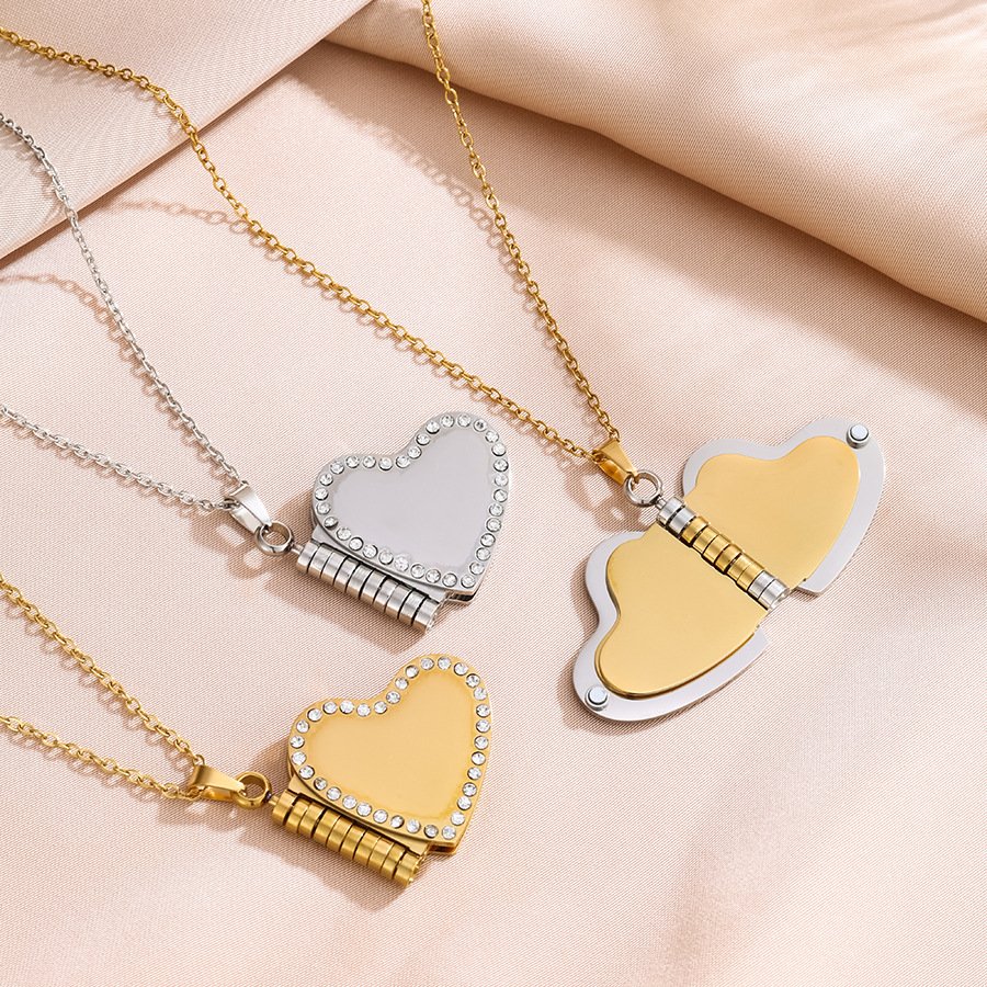 Stainless Steel CZ Heart Pendant Wholesale product image