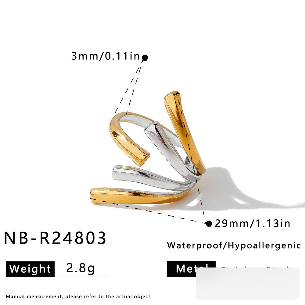 Stainless Steel Geometric Irregular Ring Wholesale product image