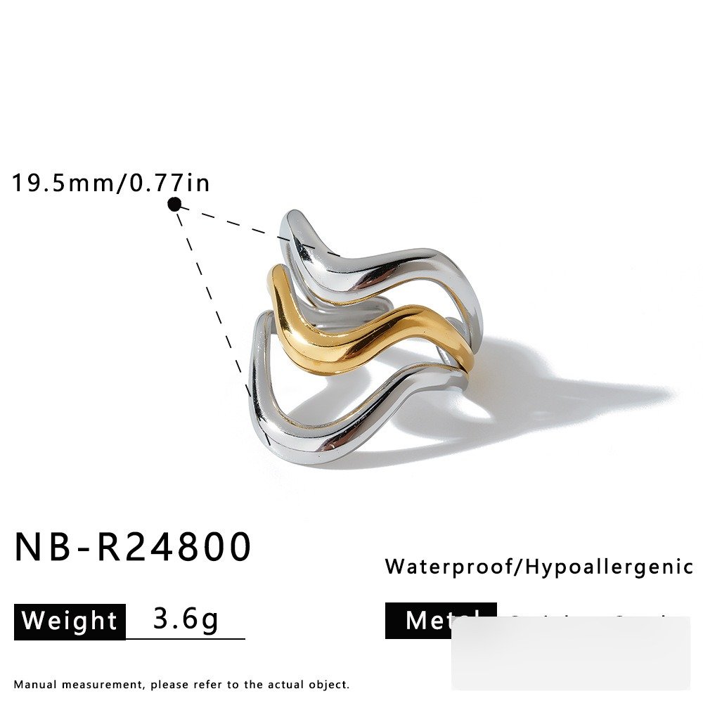 Stainless Steel Geometric Irregular Ring Wholesale product image