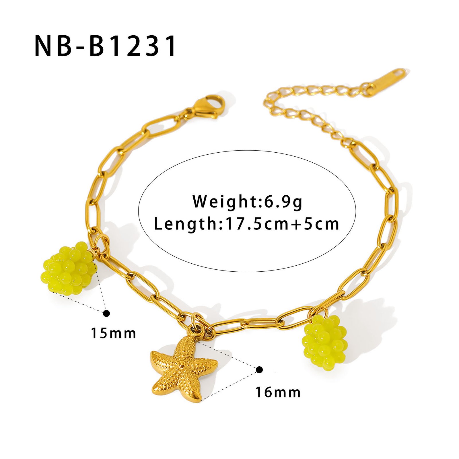 Stainless Steel Shell Heart Jewelry Accessory Bracelet Wholesale product image