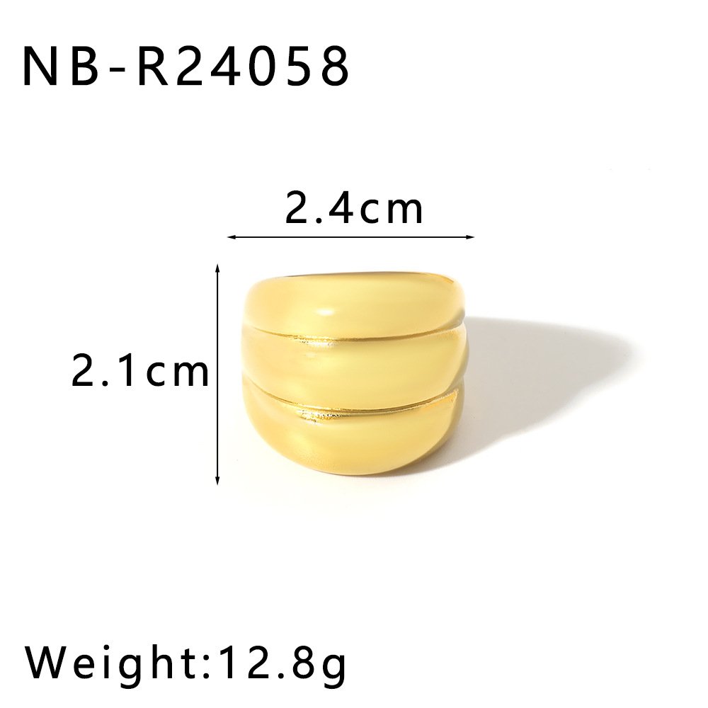 Stainless Steel Hollow Open Ring Wholesale product image