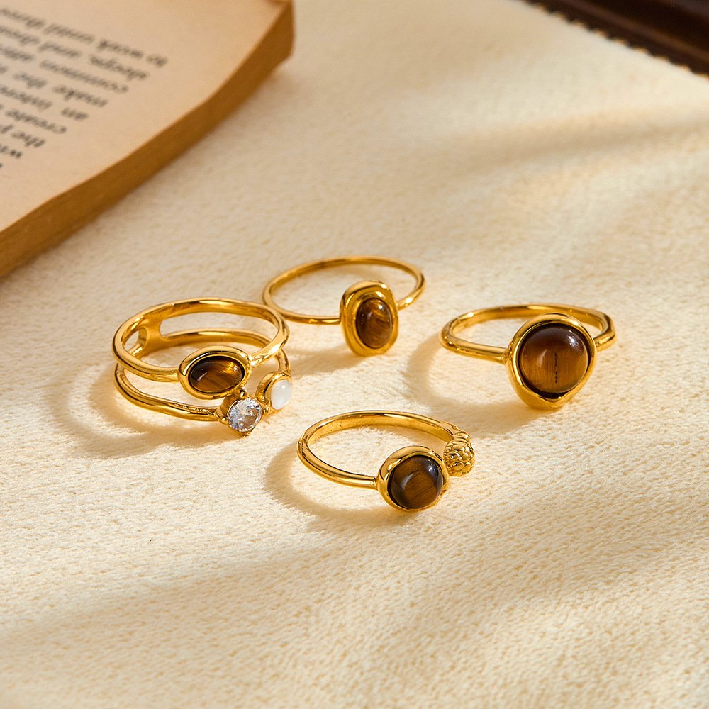 Stainless Steel CZ Vintage Ring Wholesale product image