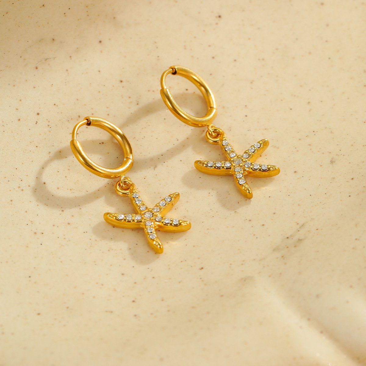 CZ Shell Heart Earrings Wholesale product image