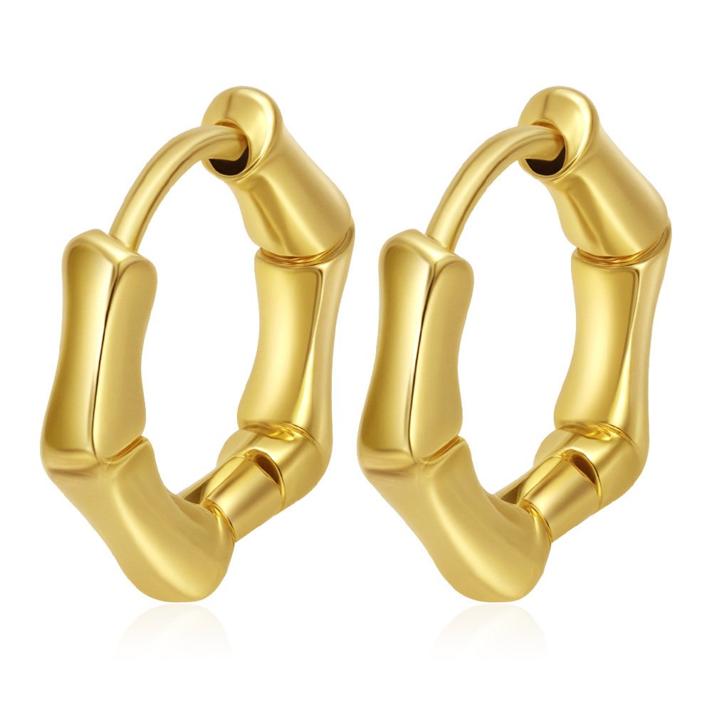 Stainless Steel Bamboo Earrings Wholesale product image