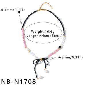 Stainless Steel Pearl Butterfly Minimalist Necklace Wholesale product image