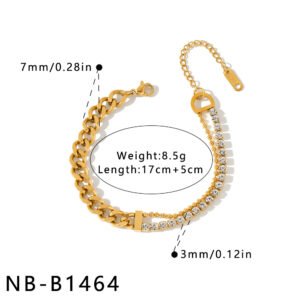 Stainless Steel CZ Minimalist Bracelet Style DM5030255 Wholesale product image