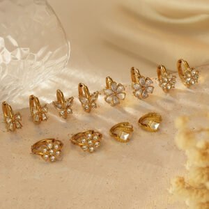 Stainless Steel CZ Earrings Style DMEH0073 Wholesale product image
