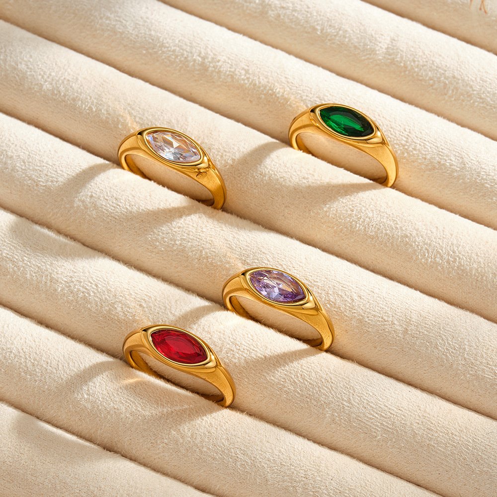 Stainless Steel CZ Geometric Minimalist Ring Style DM5030265 Wholesale product image