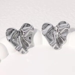 Stainless Steel Heart Nail Earrings Style DMEH0130 Wholesale product image