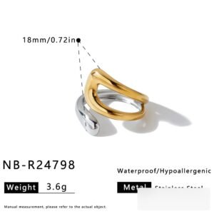Stainless Steel Geometric Irregular Ring Wholesale product image