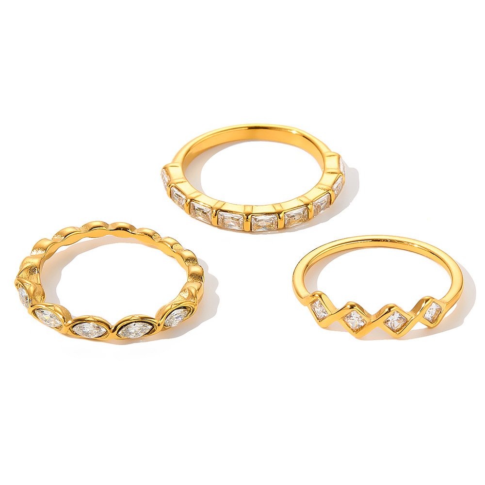 Stainless Steel CZ Geometric Minimalist Ring Style DM5030009 Wholesale product image