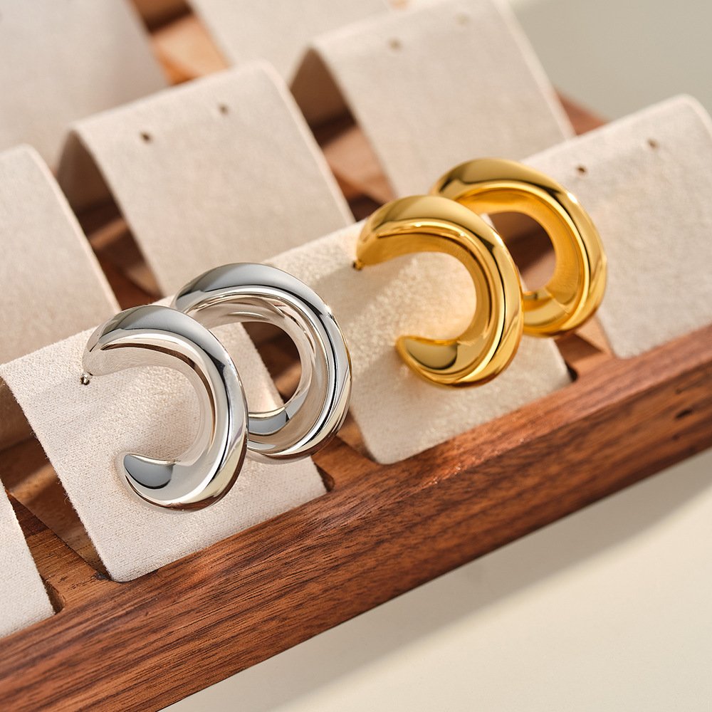 Stainless Steel Irregular Minimalist Earrings Style DM5030055 Wholesale product image
