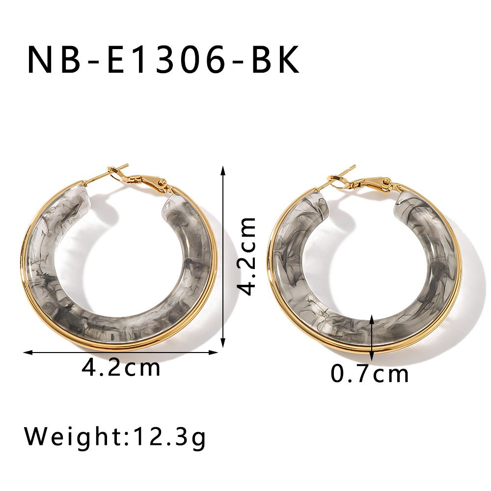 Stainless Steel Hollow Earrings Style DM5030039 Wholesale product image