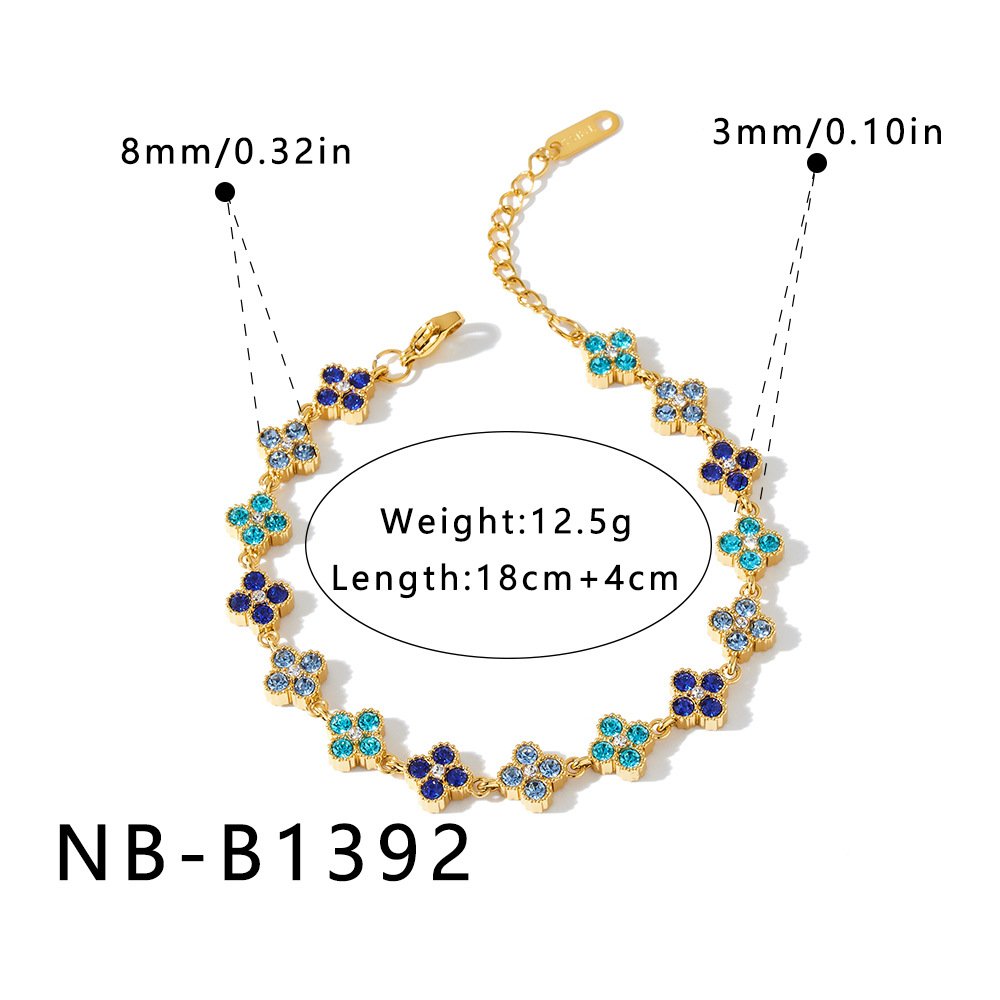 Stainless Steel CZ Flower Jewelry Necklace Wholesale product image