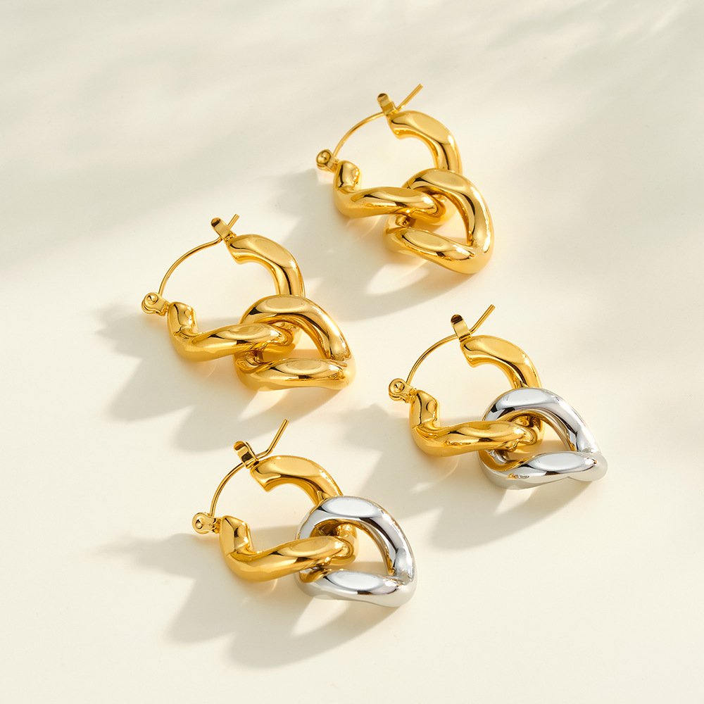 Stainless Steel Geometric Minimalist Earrings Style DM5030273 Wholesale product image