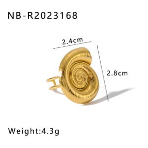 316L Stainless Steel Pearl Open Ring Wholesale product image