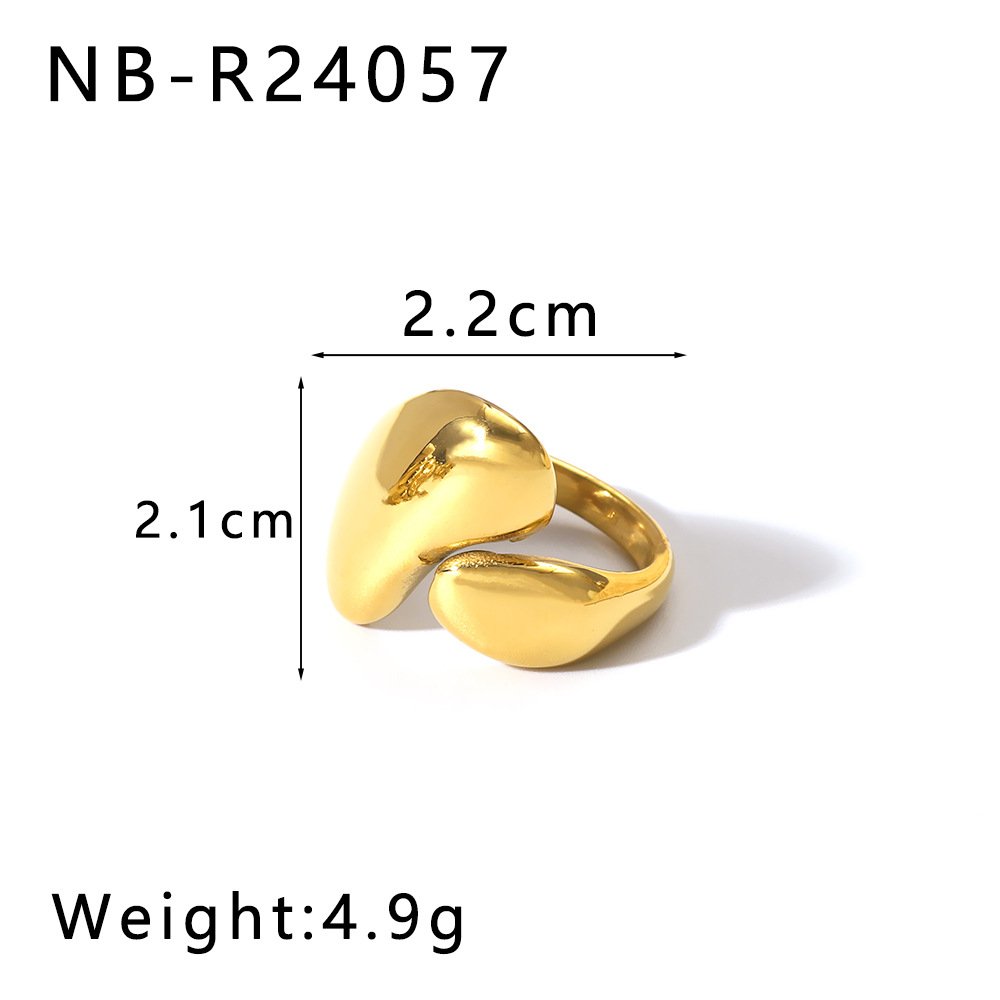 Stainless Steel Hollow Open Ring Wholesale product image