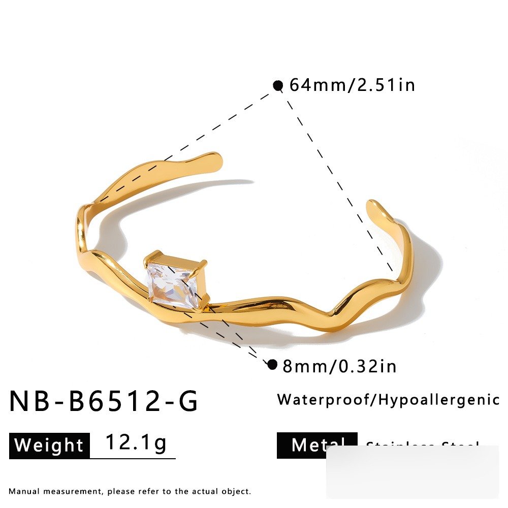 Stainless Steel CZ Geometric Bangle Style DM5030006 Wholesale product image